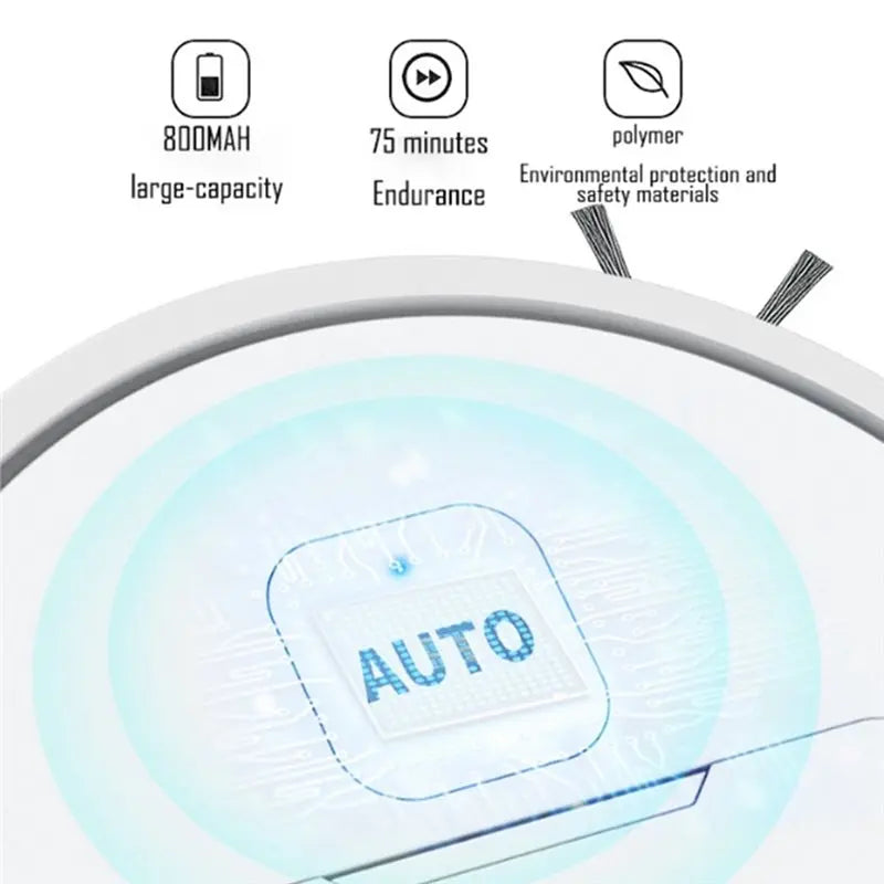 -November Robot Vacuum Cleaner For Home Floor Washing 1000Pa Suction USB Rechargeable Sweeper Carpet Pet Hair