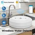 Zigbee 3.0 Smart Water Sensor Flood Leak Detector Remote Monitoring for Kitchen/Bathroom Support Home Assistant Zigbee2mqtt