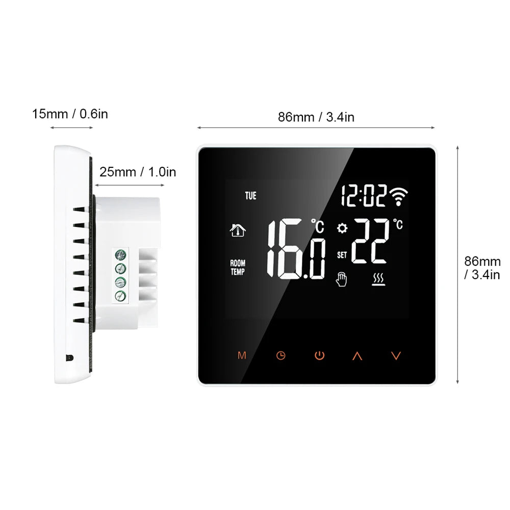 AVATTO WiFi Smart Thermostat,16A Electric Floor Heating 3A Water/Gas Boiler Temperature Remote Controller For Tuya Google Home