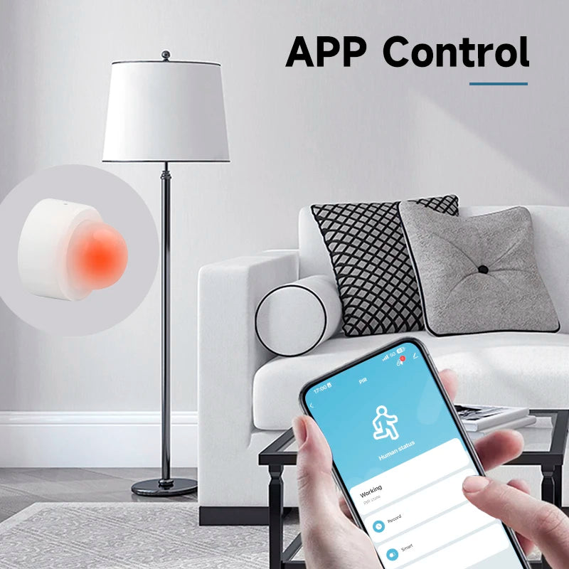 Tuya Zigbee PIR Motion Sensor Human Body Infrared Detection Smart Home Security Alarm Detector Works with Alexa Google Assistant