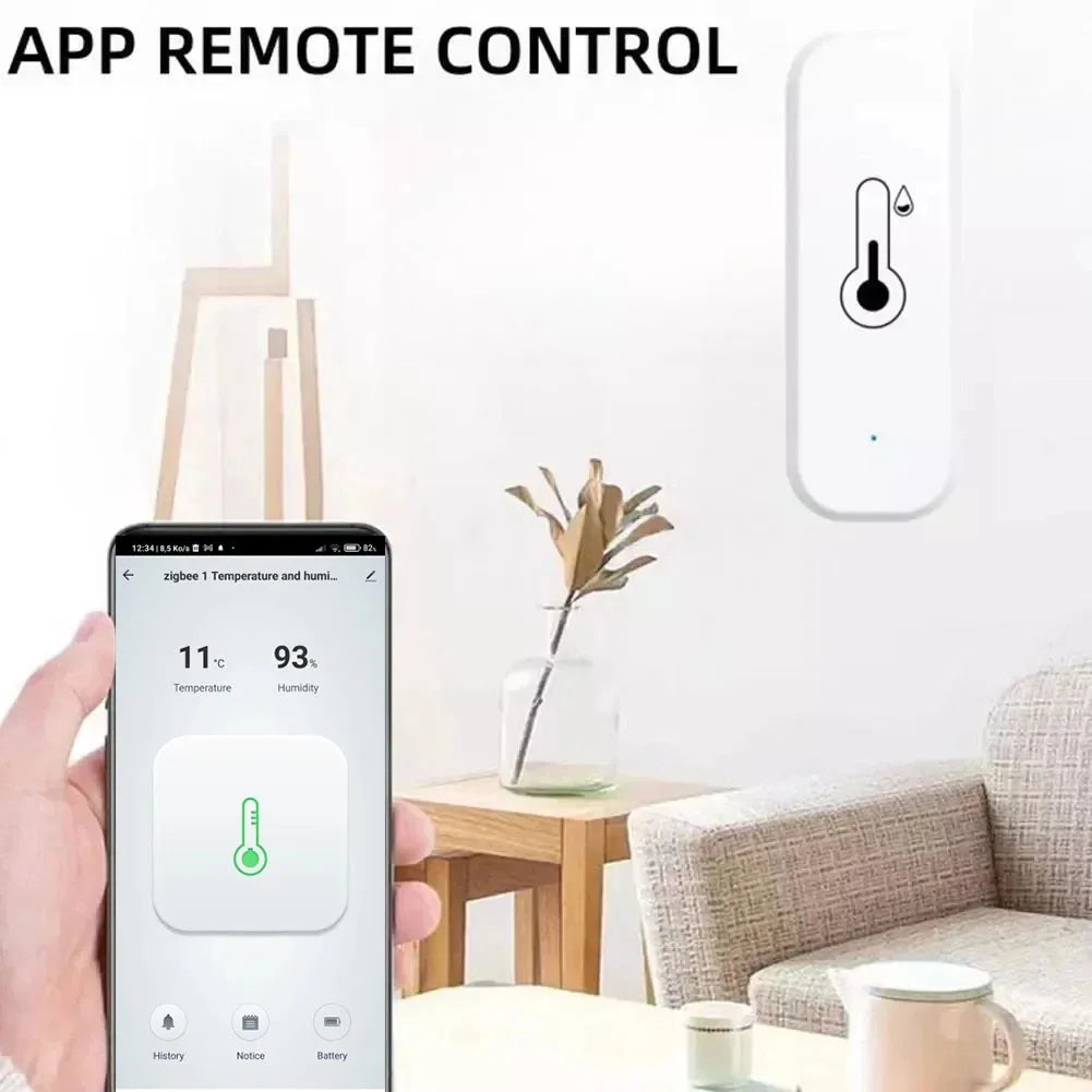 For Tuya WiFi/Zigbee 3.0 Temperature Humidity Sensor Smart Home Indoor Hygrometer Thermometer Real-time Monitor Google Home