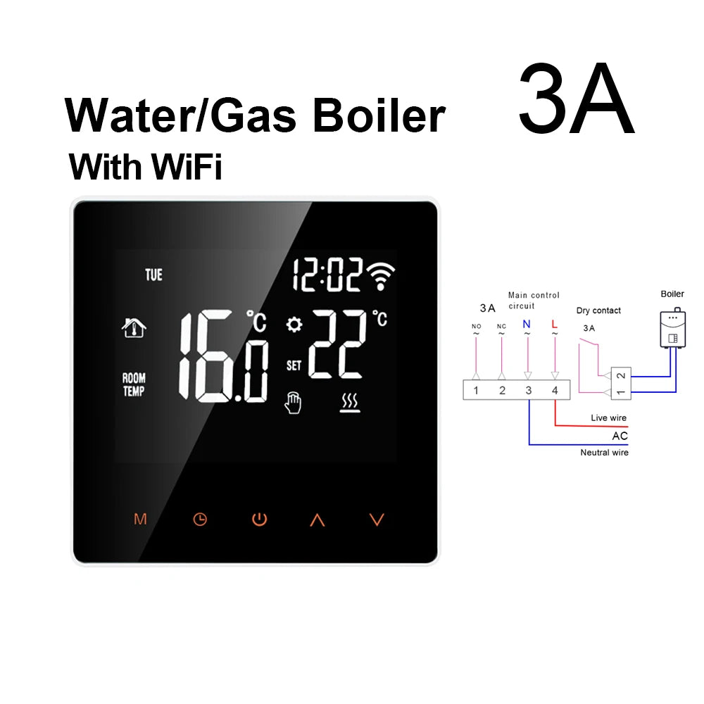 AVATTO WiFi Smart Thermostat,16A Electric Floor Heating 3A Water/Gas Boiler Temperature Remote Controller For Tuya Google Home
