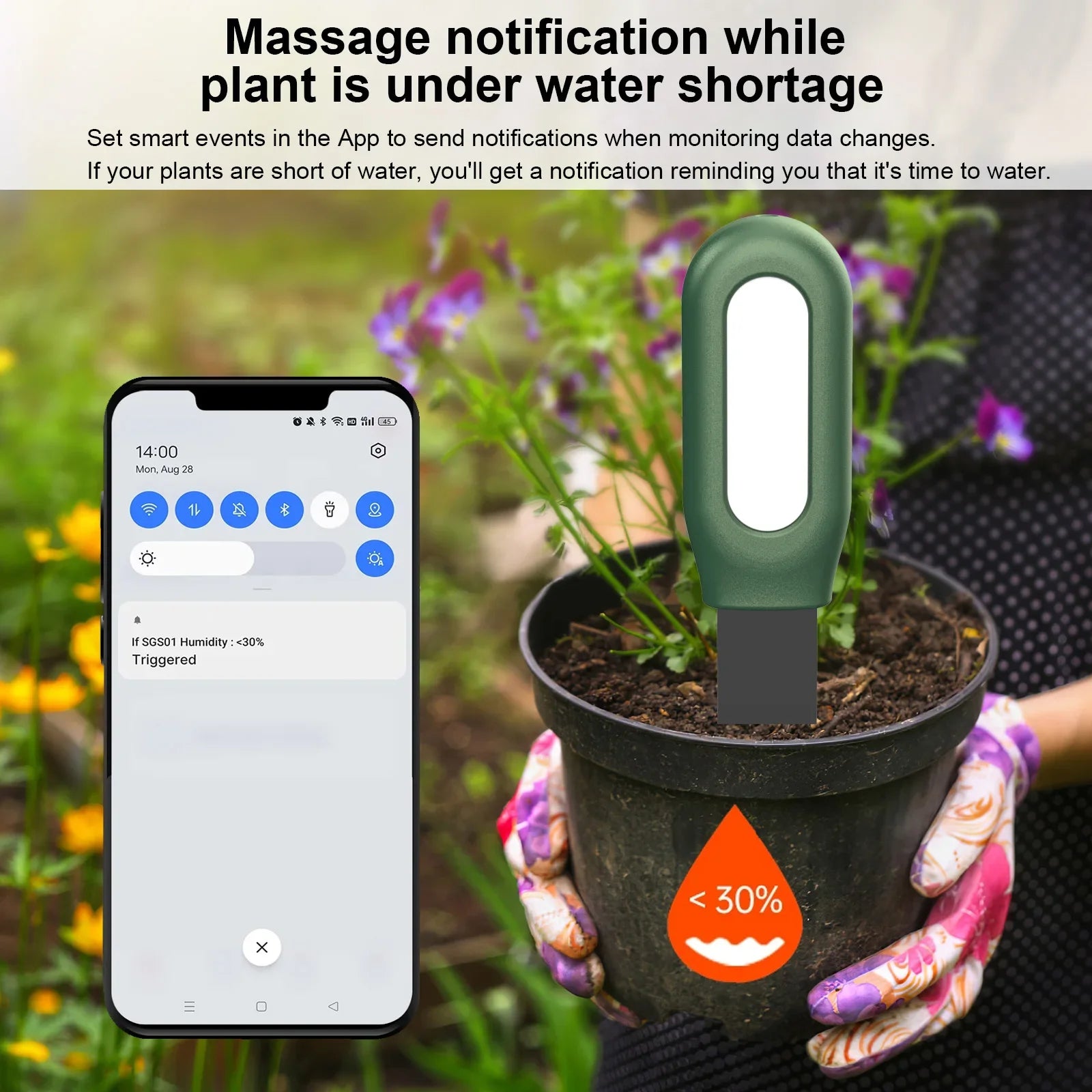 Haozee Tuya Smart Zigbee Soil Tester Temperature and Humidity Meter Thermo Hygrometer Garden Automation Irrigation Detector