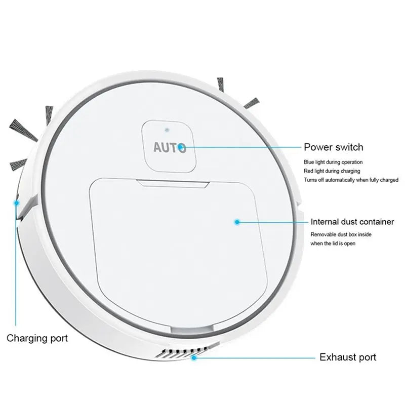 -November Robot Vacuum Cleaner For Home Floor Washing 1000Pa Suction USB Rechargeable Sweeper Carpet Pet Hair